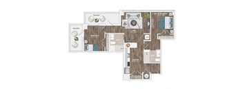 B6D Floor Plan at Sinclaire on Seminary, Alexandria, VA 22311