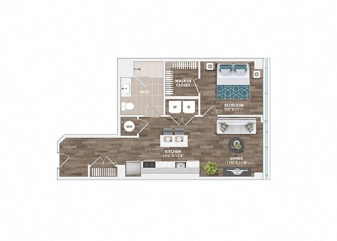 A10A Floor Plan at Sinclaire on Seminary, Alexandria