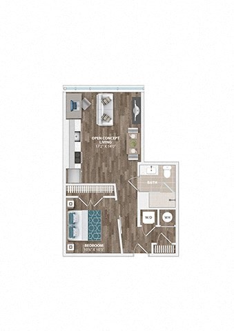 A1A Floor Plan at Sinclaire on Seminary, Virginia, 22311
