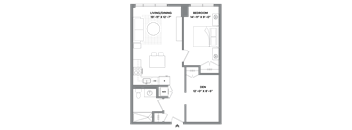 1AF One Bedroom with Den Apartment Furnished