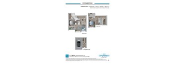 A floor plan for a property called Fernbrook is displayed, which includes two bedrooms, a 2-bath, and a garage.