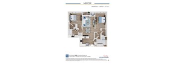 simulated floor plan for a mercier apartment