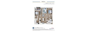 3d floor plan of a 1st floor renovated apartment