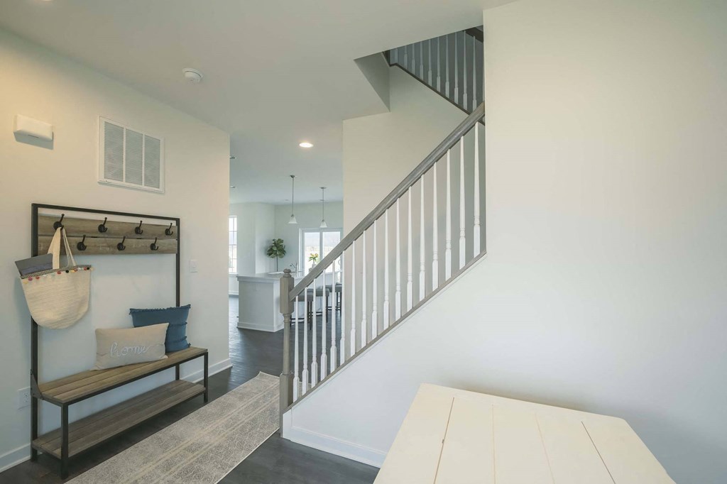 Entryway with staircase