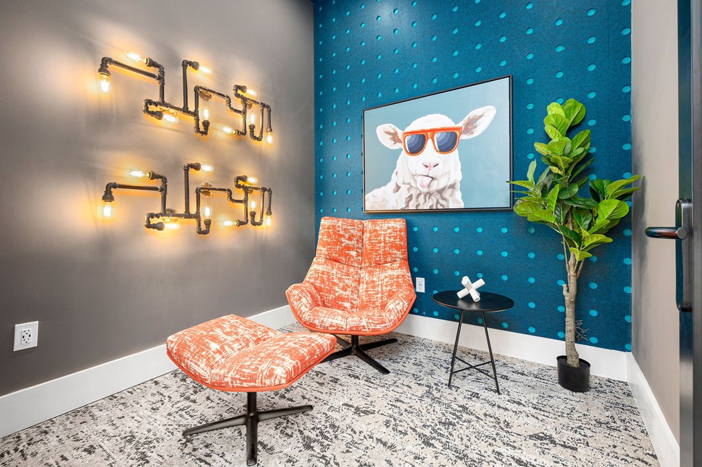 the preserve at ballantyne commons conference room with chairs and a painting