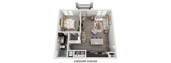 a 2 bedroom house plan with a bathroom and a living room