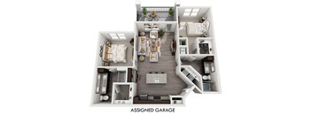 a 2 bedroom house plan with a 1122 square foot