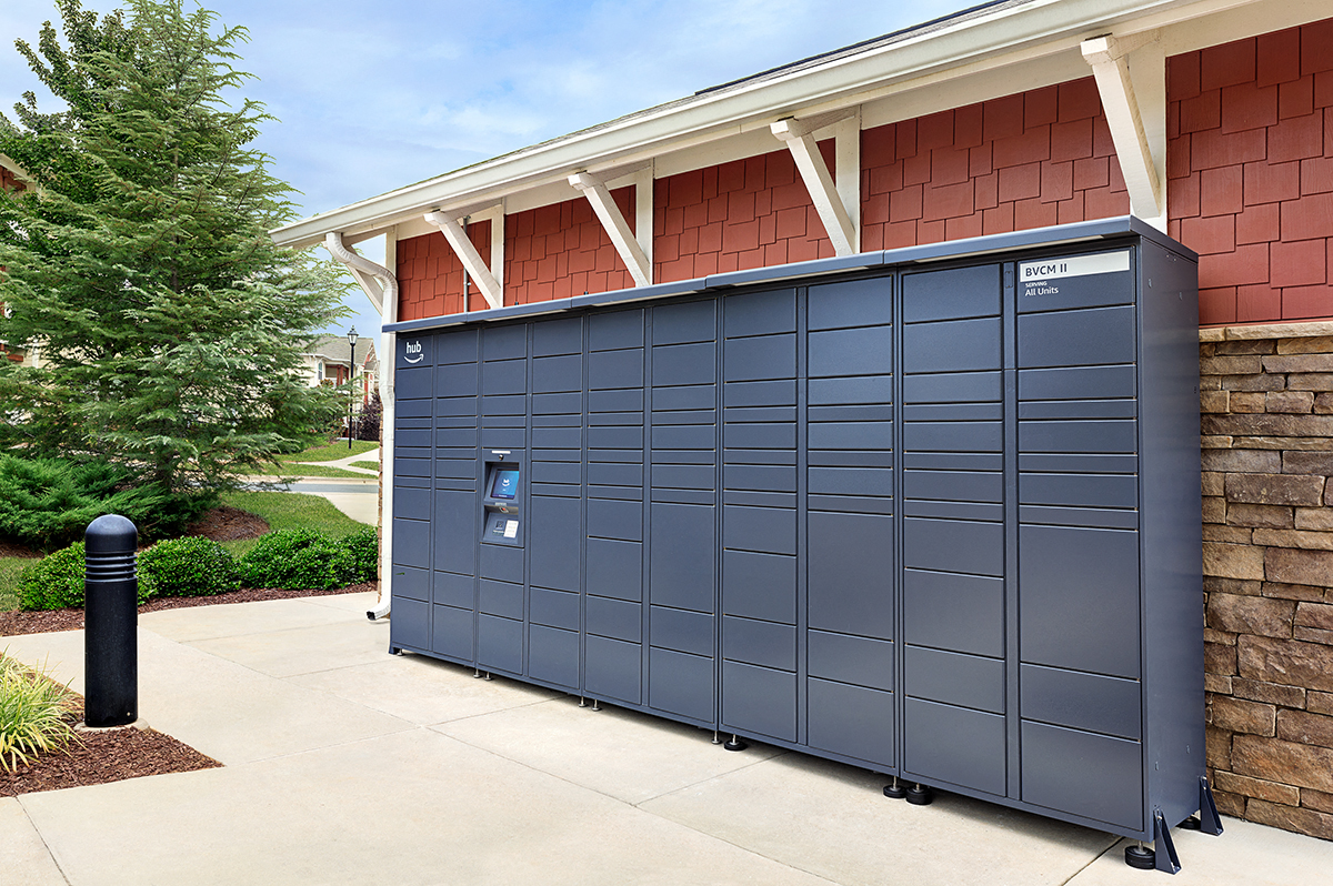 a garage door in front of a house