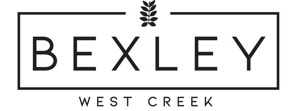 A logo with the word Bexley and the words West Creek beneath it.