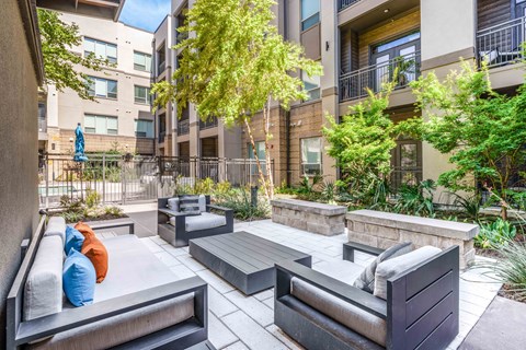outdoor lounge area