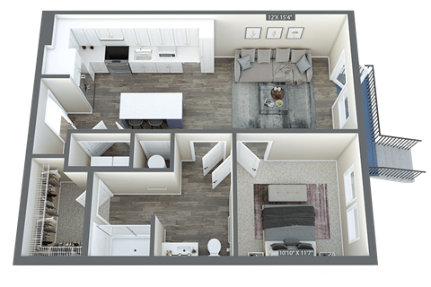 a 3d floor plan of a 2100 sq ft house