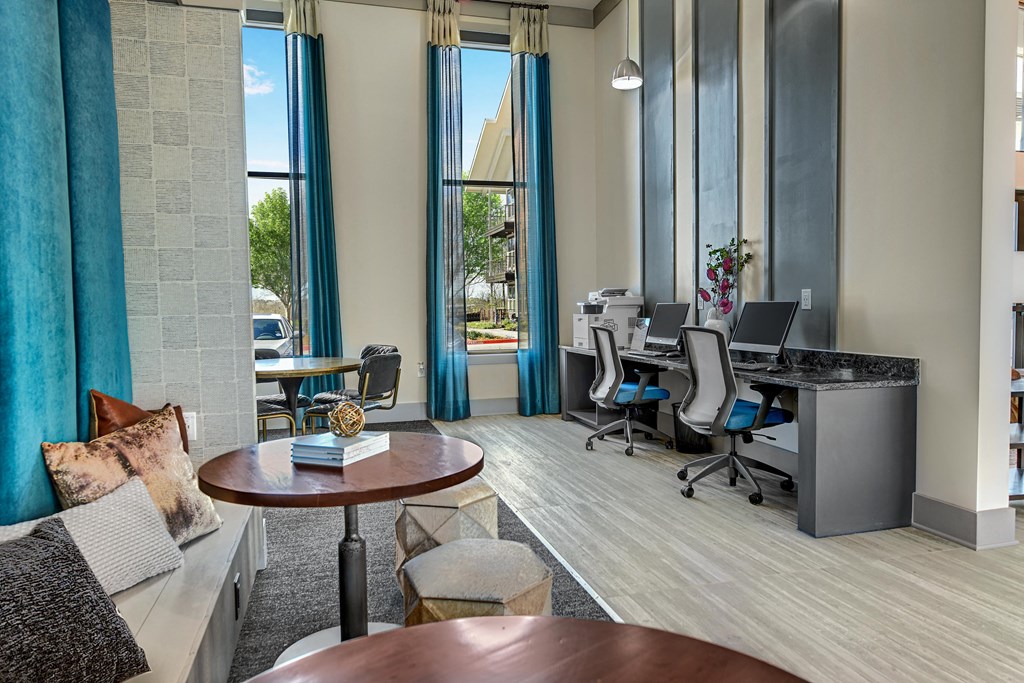 Business Center with Computers and Wireless Printing