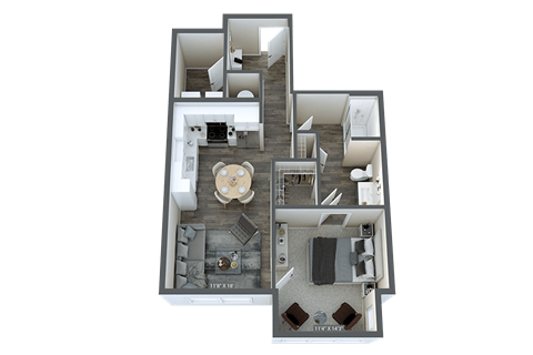 the residencia floor plan  448 sq ft