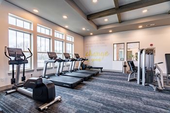 the gym at the enclave at woodbridge apartments in sugar land, tx
