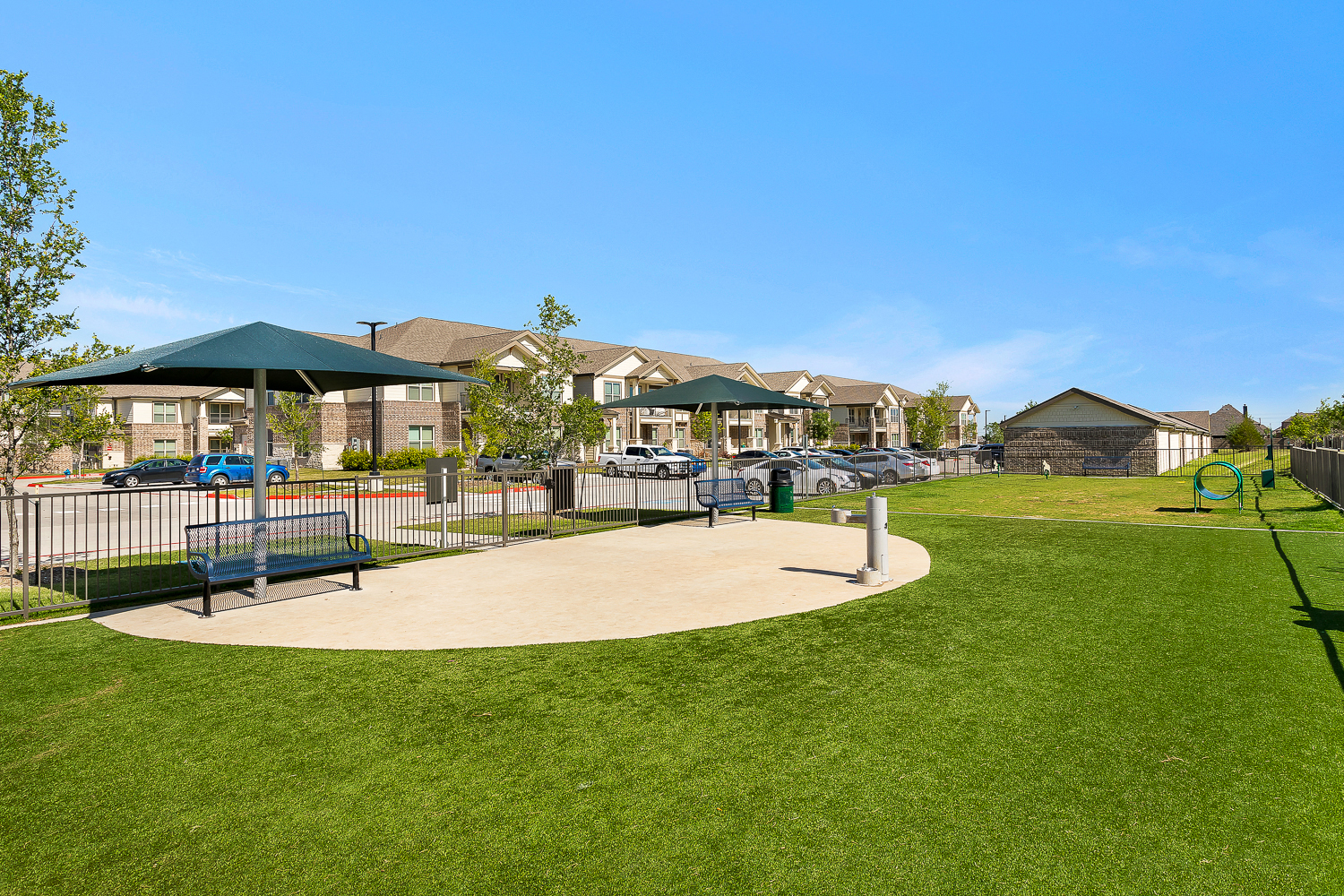 the preserve at ballantyne commons community park with playground and gazebos