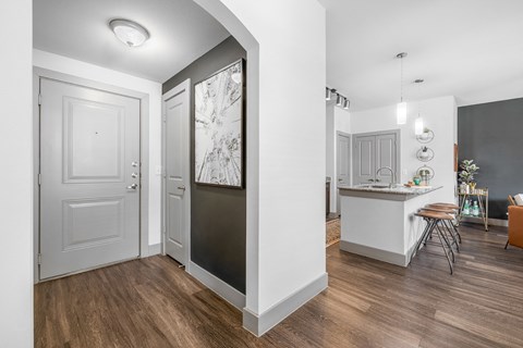 large entry allows for a separation from front door to the rest of your home.