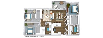 a floor plan of a house with a bedroom and a living room