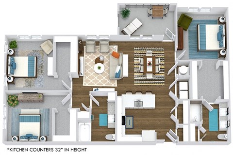 a floor plan of a house with a bedroom and a living room