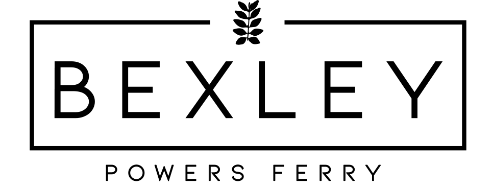 A logo with the text "BEXLEY POWERS FERRY" in a green frame.