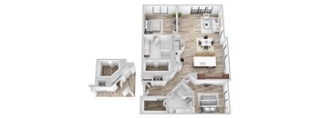 2 bedroom floor plan  the residences at