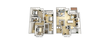 a floor plan of a two bedroom apartment