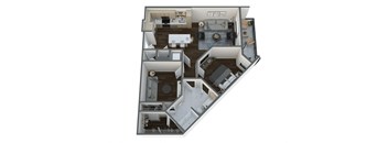 the floor plan 3 bedroom 395 sq ft 460 sq ft