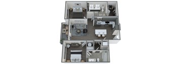 the cypress floor plan  studio with 2 bedroom