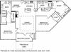 The London with Study and Fenced-in Yard. 2 bedroom apartment. Kitchen with bartop open to living/dining rooms. Study room. 2 full bathrooms, double vanities. Walk-in closets. Patio/balcony.