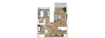 1 bedroom first floor apartment. Entry opens to living room area. Kitchen with peninsula island. Stackable Washer/Dryer located in closet in kitchen. Bathroom with linen closet. Bedroom with large walk in closet.