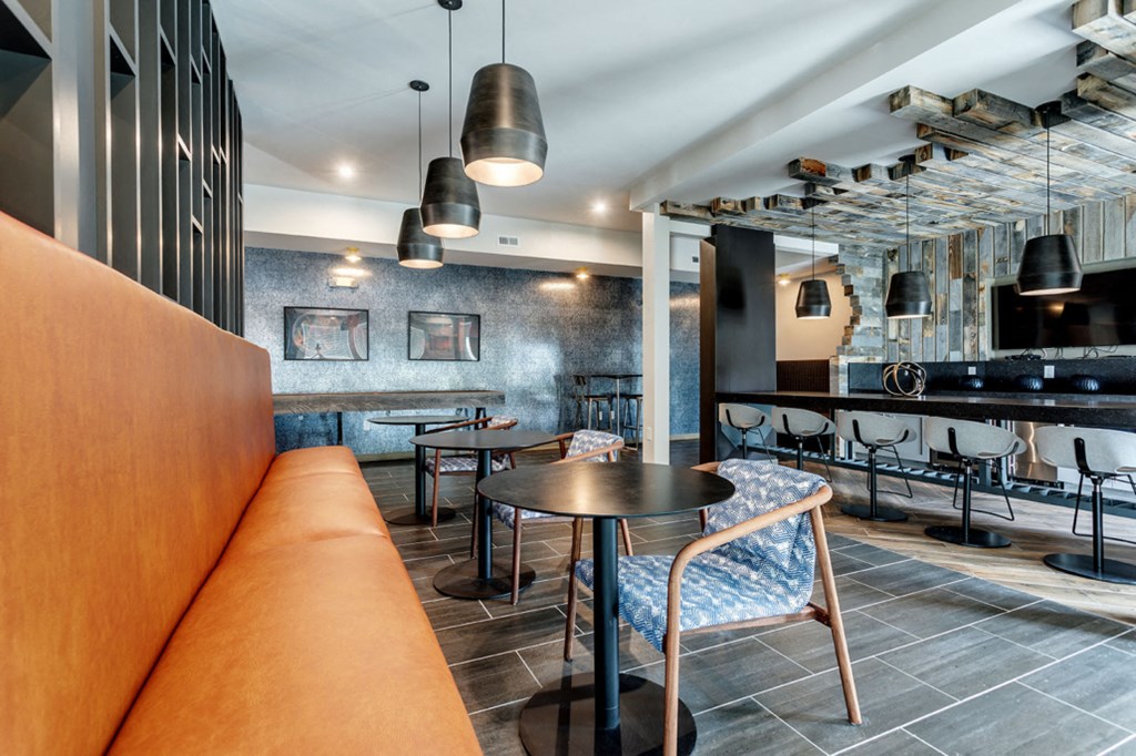 Resident Lounge with Shuffleboard and Kitchenette