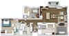 The Garrison Garrison. 3 bedroom apartment. Kitchen with island open to living/dinning room. 3 full bathrooms, double vanity in master. Walk-in closets. patio/balcony.
