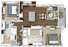 The Howley The Howley. 2 bedroom apartment. Kitchen with island open to living/dinning room. 2 full bathrooms, double vanity in master. Walk-in closets. Patio/balcony.