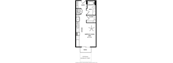 a floor plan of a house with a living room and a dining room