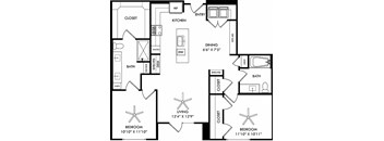 a schematic diagram of a floor plan of a house