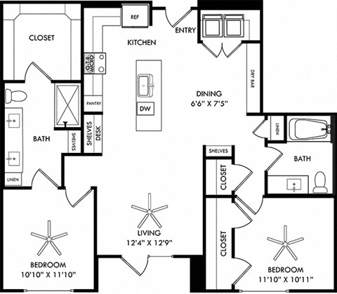 a schematic diagram of a floor plan of a house