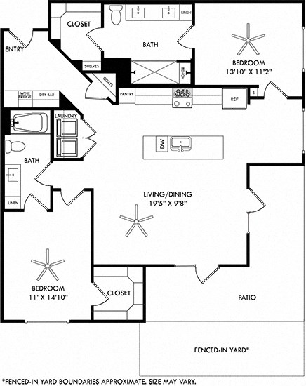 a floor plan of a house with a bedroom and a living room