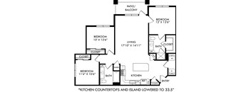 A black and white image of a floor plan for a house.