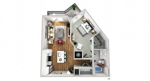 a floor plan of a one bedroom apartment