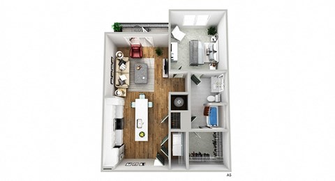 a floor plan of a small apartment