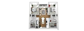 bedroom floor plan an in 3d