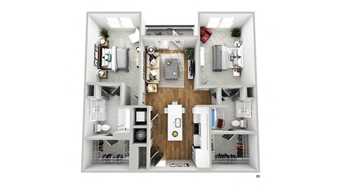 bedroom floor plan an in 2d
