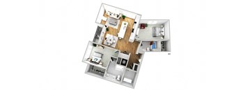 bedroom floor plan an in 3d