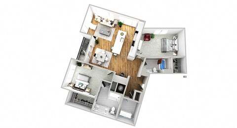 bedroom floor plan an in 3d