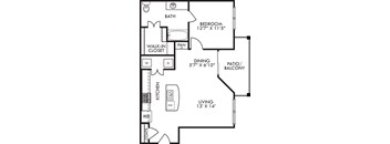 A black and white image of a floor plan for a house.
