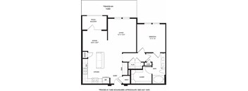 a floor plan of a house with three bedrooms and two baths and a terrace