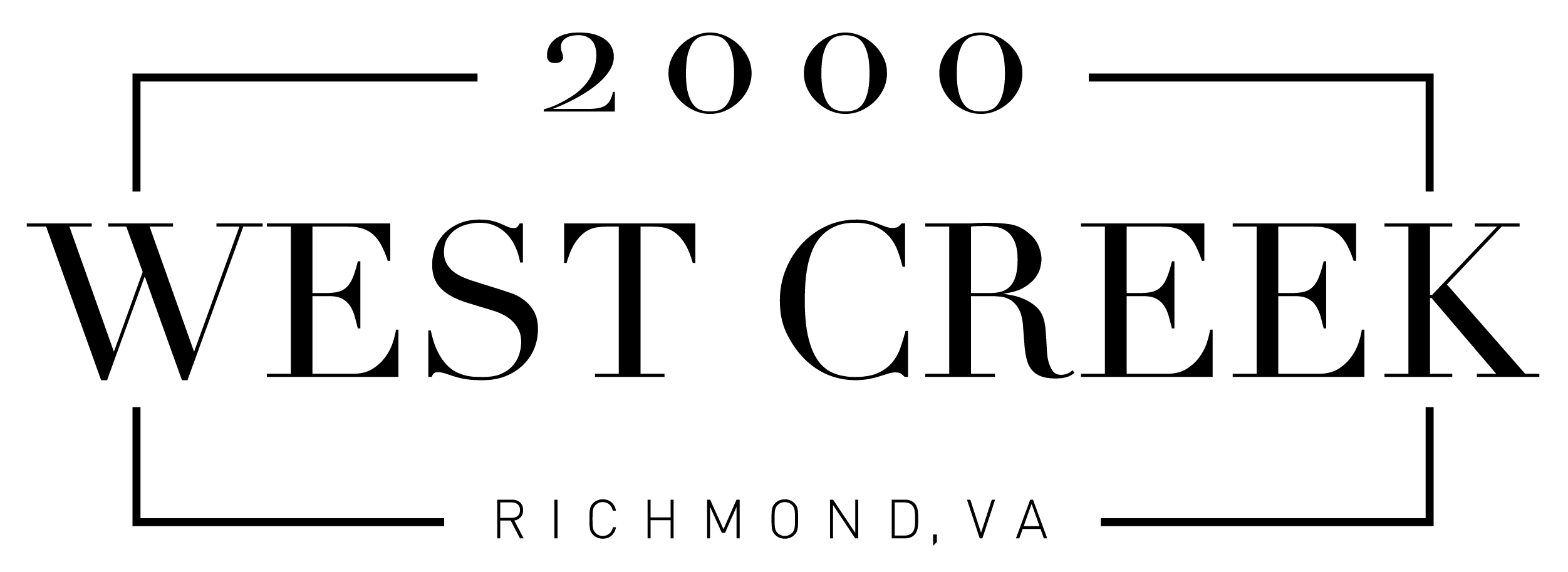 A logo with the text "West Creek Richmond, VA" and the year 2000.