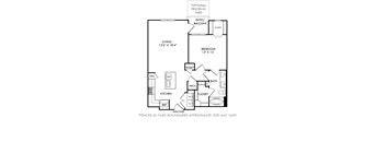 A black and white image of a floor plan for a house.