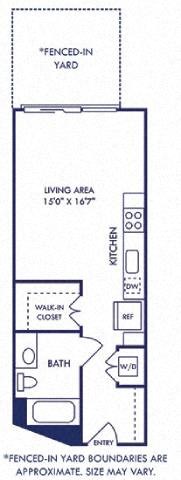 a floor plan of a small house with a bathroom and a closet