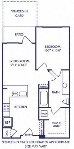the floor plan of a small house with a kitchen and a living room