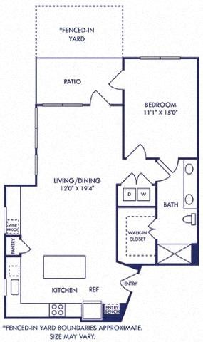 the floor plan of a small house with a kitchen and a living room